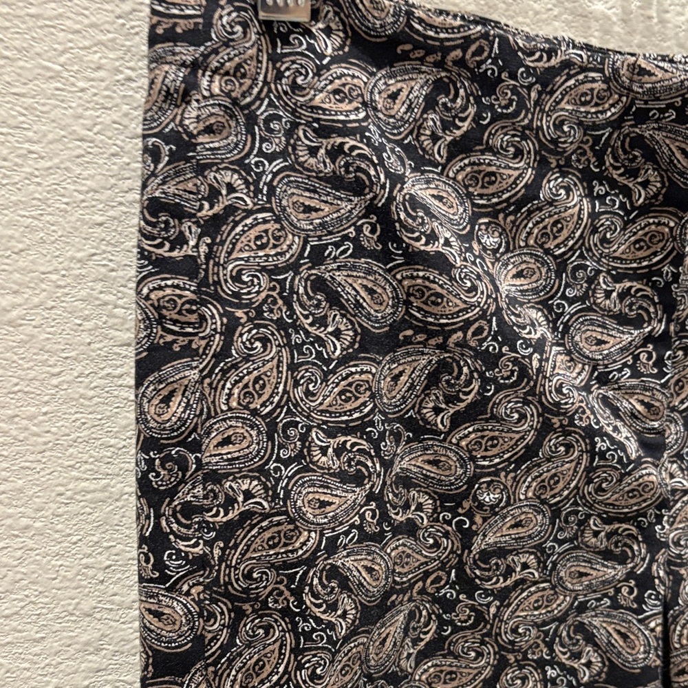 J. Jill Black and White Paisley skinny Pants